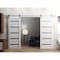 Sartodoors Sturdy Dbl Barn Door 84 x 80in, Nordic White W/ Frosted Glass, SS 14FT Rail Hangers Heavy Set QUADRO4445DB-S-NOR-84 - alternate 7